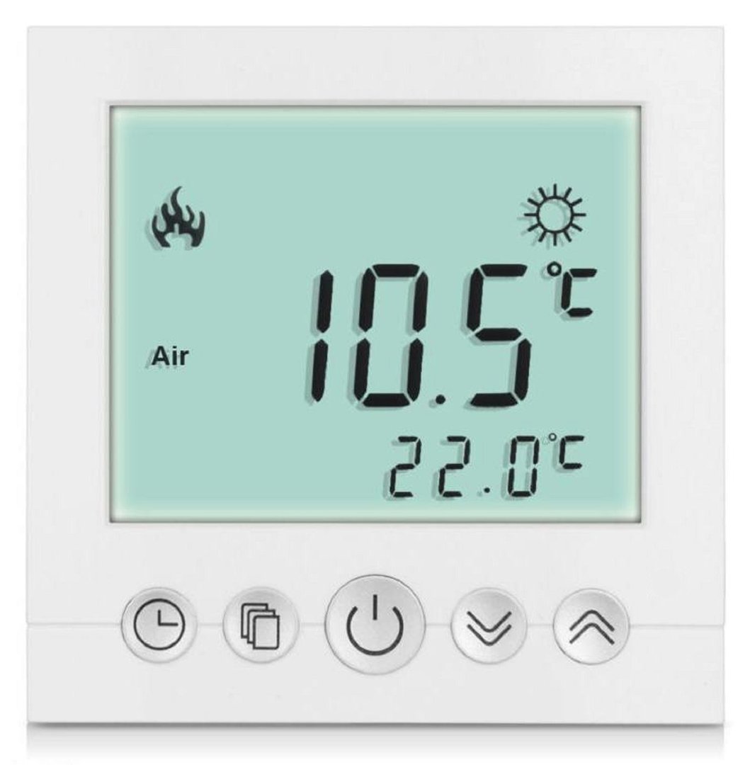 elektronisches Thermostat Raumthermostat Fußbodenheizung weiß #861 SM-PC®
