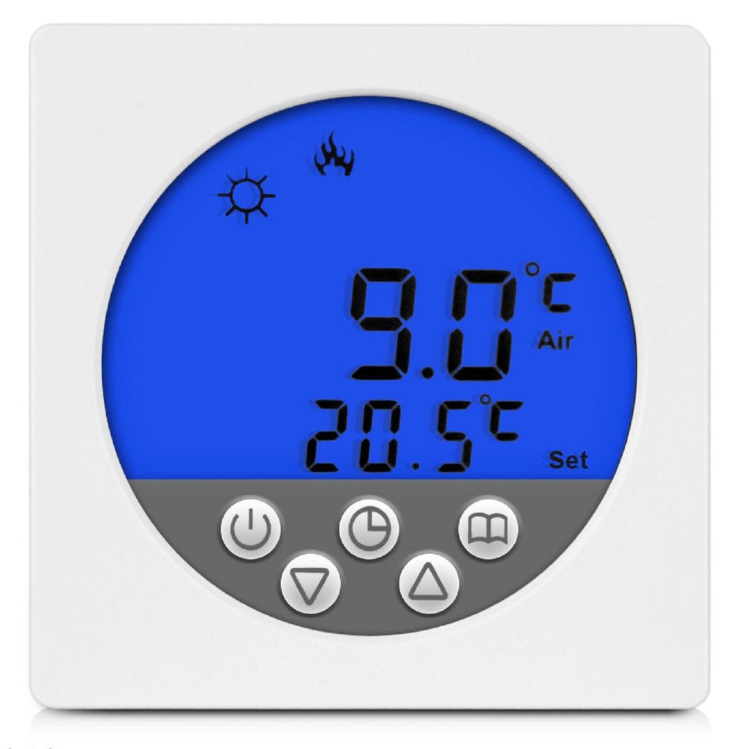 elektronisches Thermostat Raumthermostat Fußbodenheizung weiß #861 SM-PC®