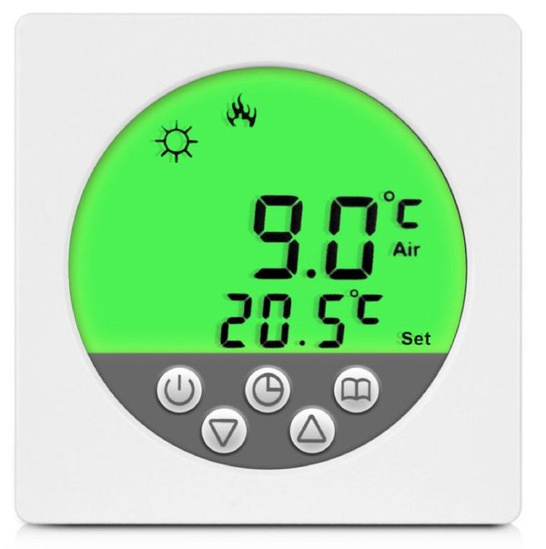 Digital Thermostat Raumthermostat Fußbodenheizung Wandheizung LED grün #a35
