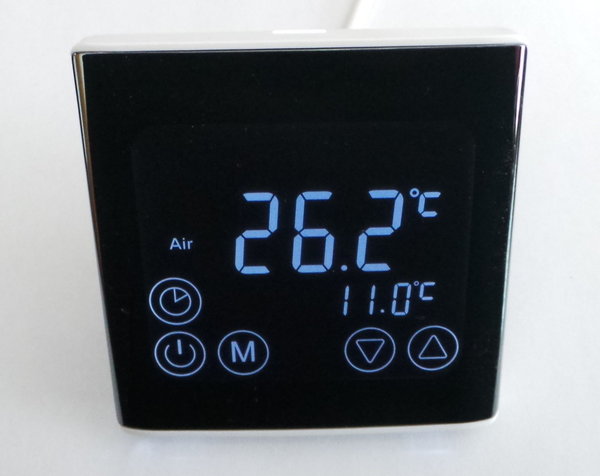 Digital Thermostat LED Touchscreen Raumthermostat schwarz #a61