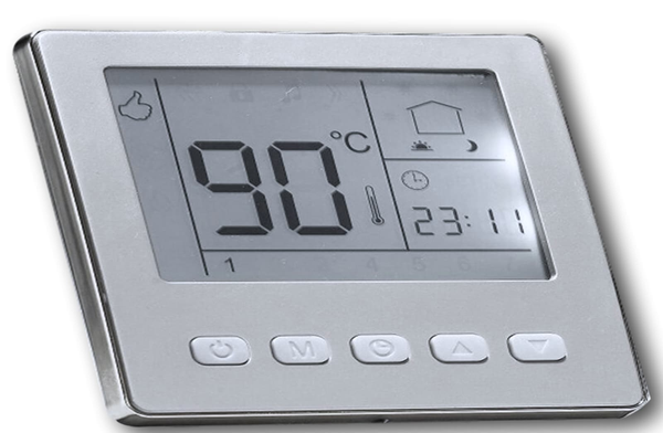 Digital Thermostat Raumthermostat silber programmierbar Wochenprogramm #841