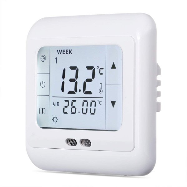 Digital Thermostat Touchscreen Raumthermostat Schaltung stromlos geöffnet no #897